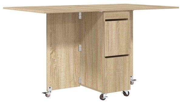 Étkezőasztal 2 pcs 140 x 80 x 77 cm Szerelt Fa Sonoma Tölgy