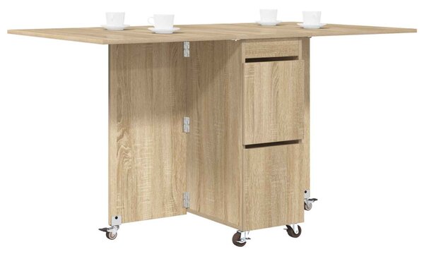 Étkezőasztal 2 pcs 140 x 80 x 77 cm Szerelt Fa Sonoma Tölgy