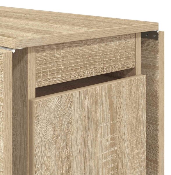 Étkezőasztal 2 pcs 140 x 80 x 77 cm Szerelt Fa Sonoma Tölgy