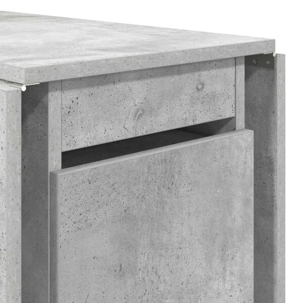 Étkezőasztal 2 pcs 140 x 80 x 77 cm Szerelt Fa Betonszürke