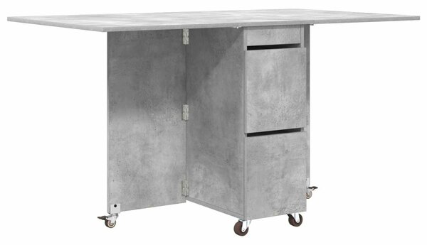 Étkezőasztal 2 pcs 140 x 80 x 77 cm Szerelt Fa Betonszürke