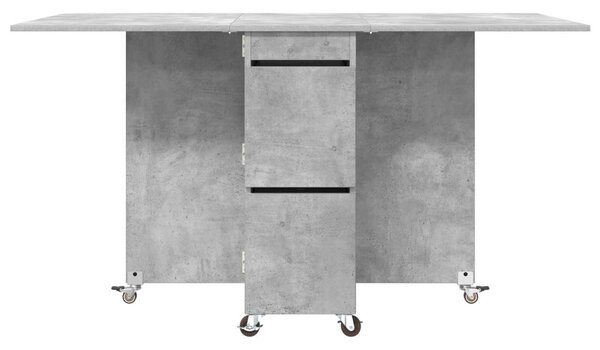 Étkezőasztal 2 pcs 140 x 80 x 77 cm Szerelt Fa Betonszürke