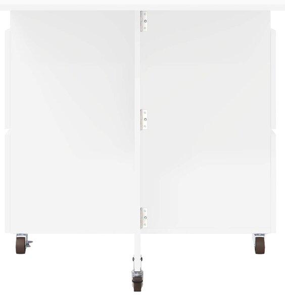 Étkezőasztal 2 pcs 140 x 80 x 77 cm Szerelt Fa Fehér