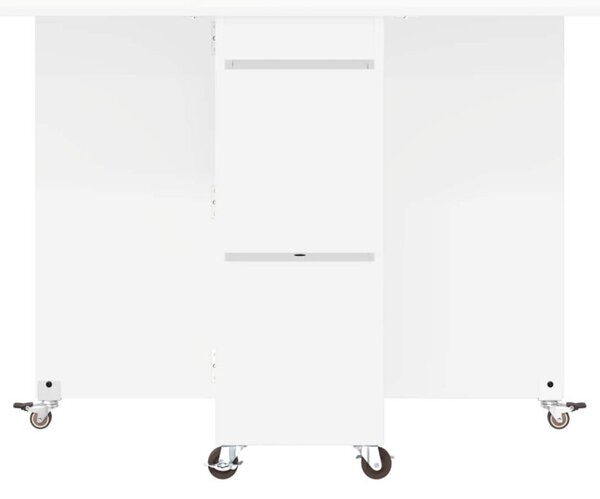 Étkezőasztal 2 pcs 140 x 80 x 77 cm Szerelt Fa Fehér