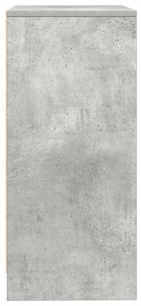 Betonszürke szerelt fa tálalószekrény 57x34x76 cm