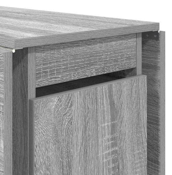 Étkezőasztal 2 pcs 140 x 80 x 77 cm Szerelt Fa Szürke Sonoma
