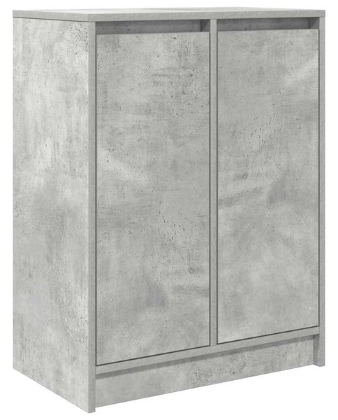 Betonszürke szerelt fa tálalószekrény 57x34x76 cm