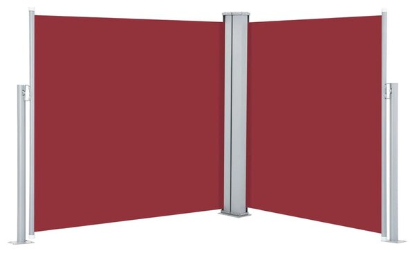 Piros behúzható oldalsó napellenző 120 x 600 cm