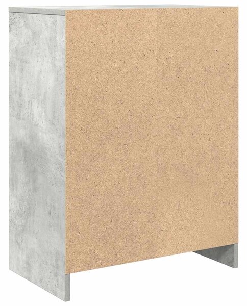 Betonszürke szerelt fa tálalószekrény 57x34x76 cm