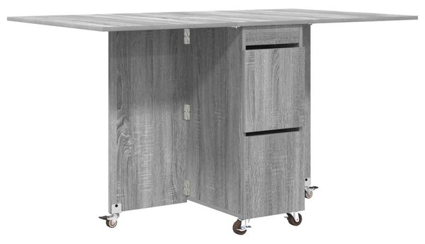 Étkezőasztal 2 pcs 140 x 80 x 77 cm Szerelt Fa Szürke Sonoma