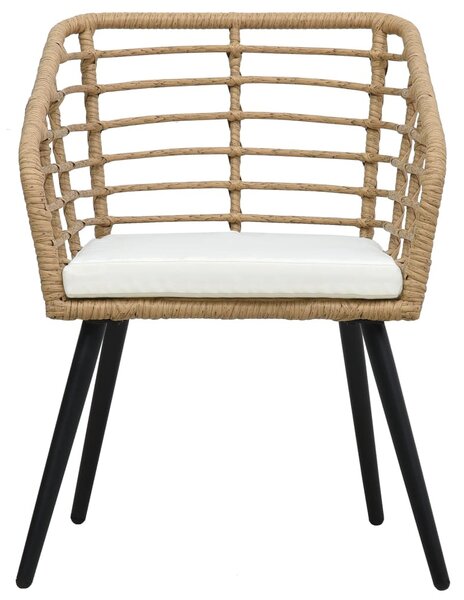 3-darabos tölgyszínű polyrattan bisztrószett