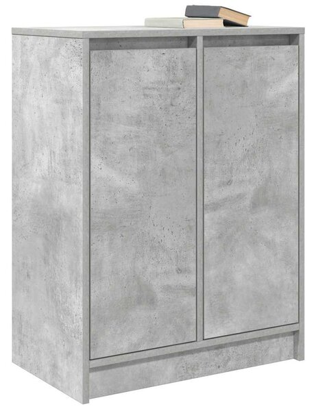 Betonszürke szerelt fa tálalószekrény 57x34x76 cm