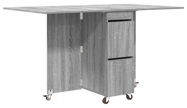 Étkezőasztal 2 pcs 140 x 80 x 77 cm Szerelt Fa Szürke Sonoma
