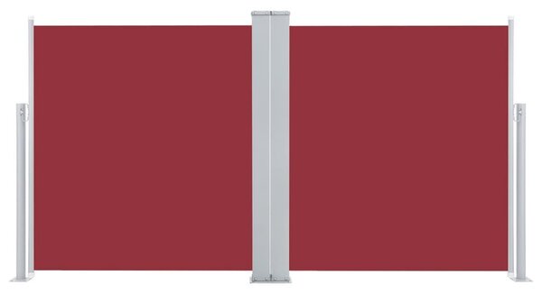 Piros behúzható oldalsó napellenző 120 x 600 cm