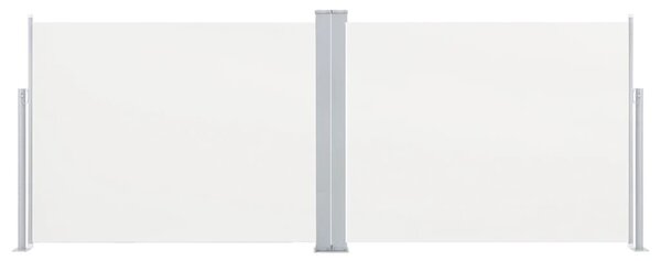 Krémszínű behúzható oldalsó napellenző 140 x 1000 cm