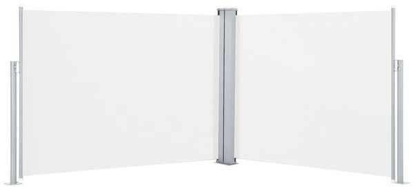 Krémszínű behúzható oldalsó napellenző 140 x 1000 cm