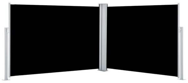 Fekete behúzható oldalsó napellenző 100 x 1000 cm