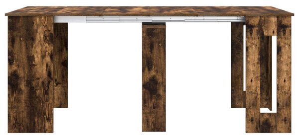 Étkezőasztal 180 x 85 x 75 cm Szerelt Fa Füstös Tölgy