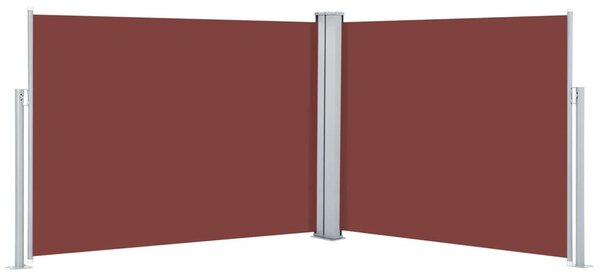 Barna behúzható oldalsó napellenző 140 x 1000 cm