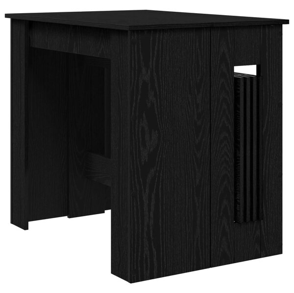 Étkezőasztal 240 x 85 x 75 cm Szerelt Fa Fekete Tölgy
