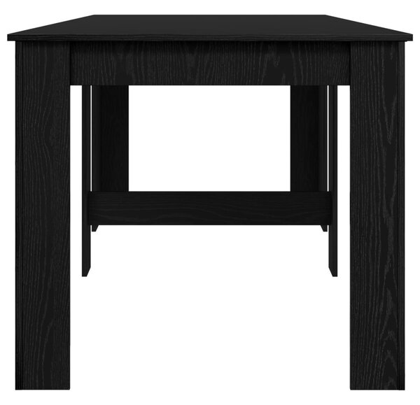 Étkezőasztal 240 x 85 x 75 cm Szerelt Fa Fekete Tölgy