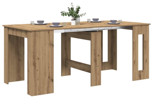 Étkezőasztal 180 x 85 x 75 cm Szerelt Fa Kézműves Tölgy