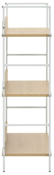 3 szintes tölgyszínű szerelt fa könyvespolc 60 x 27,6 x 90,5 cm