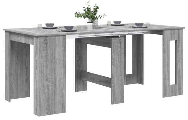 Étkezőasztal 180 x 85 x 75 cm Szerelt Fa Szürke Sonoma