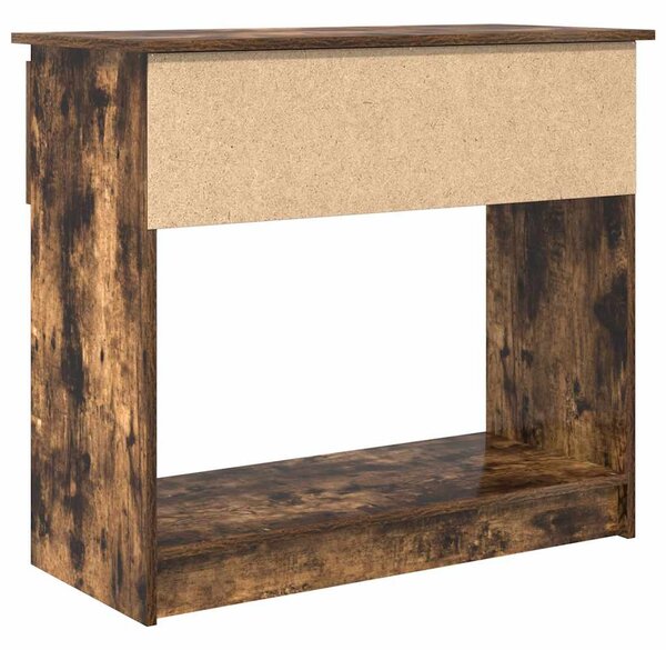 Füstös tölgy színű konzolasztal fiókokkal 85,5x38,5x74,5 cm