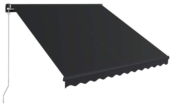 Antracitszürke kézzel kihúzható LED-es napellenző 300 x 250 cm