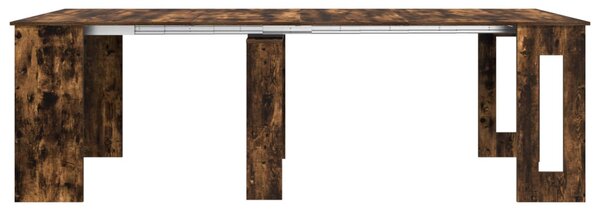 Étkezőasztal 240 x 85 x 75 cm Szerelt Fa Füstös Tölgy