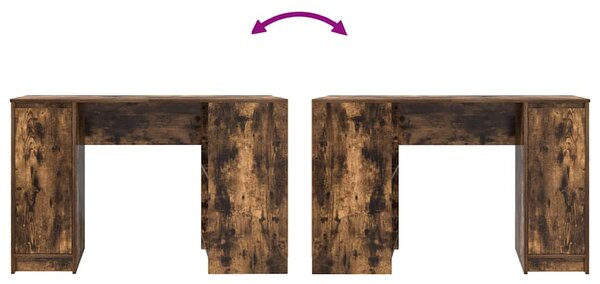 Füstös tölgy színű szerelt fa íróasztal 120x42x76 cm