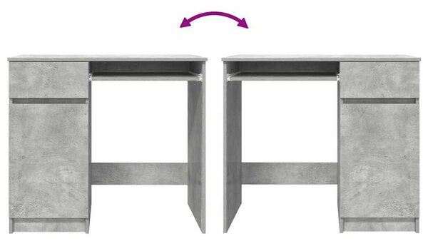 Betonszürke forgácslap íróasztal 86x49x76 cm