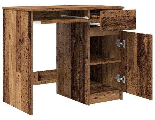 Antik fa szerelt fa íróasztal 86x49x76 cm