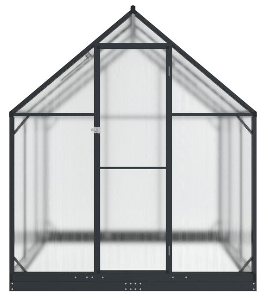 VidaXL Kerti Üvegház ajtóval Antracitszürke 183,5 x 183,5 x 207 cm