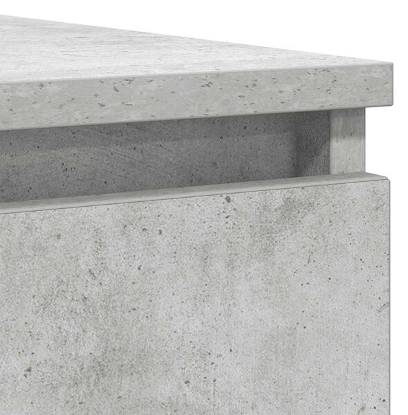 Betonszürke szerelt fa tálalószekrény fiókos 100,5x35x98,5 cm