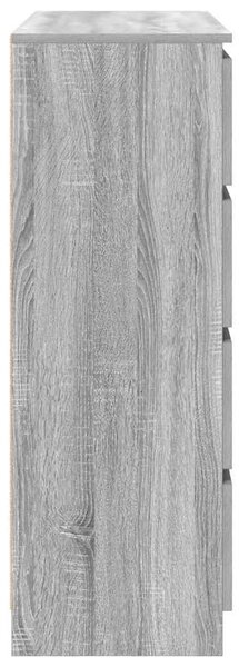 Szürke sonoma színű szerelt fa tálalószekrény 100x35x99 cm