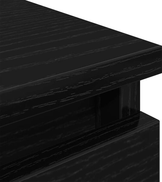 Fekete szerelt fa TV-szekrény 80x35x54 cm