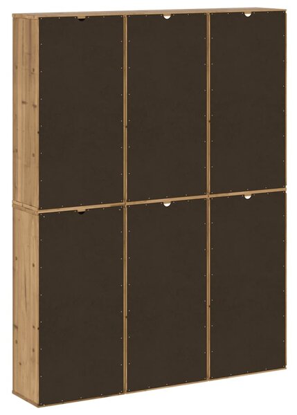 6 db tömörfa fenyőfa oldalsó szekrény ODDA 40x24x79 cm