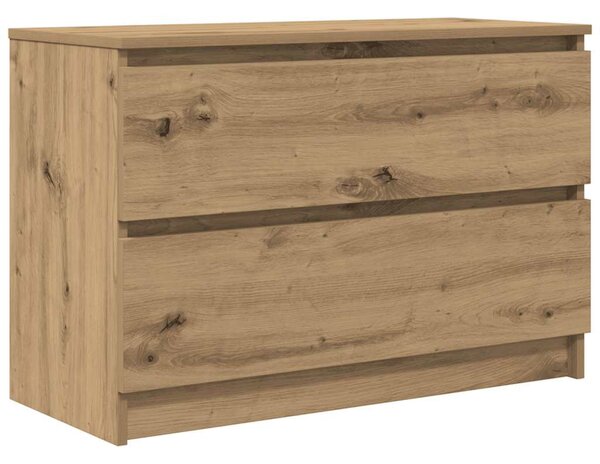 Kézműves tölgy színű szerelt fa TV-szekrény 80x35x54 cm