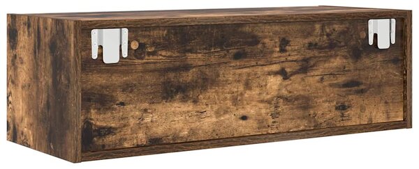 Füstös tölgy színű szerelt fa TV-szekrény 80x31x25,5 cm