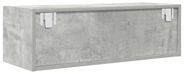 Betonszürke szerelt fa TV-szekrény 80x31x25,5 cm