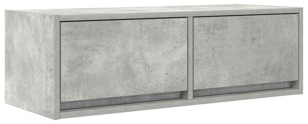 Betonszürke szerelt fa TV-szekrény 80x31x25,5 cm