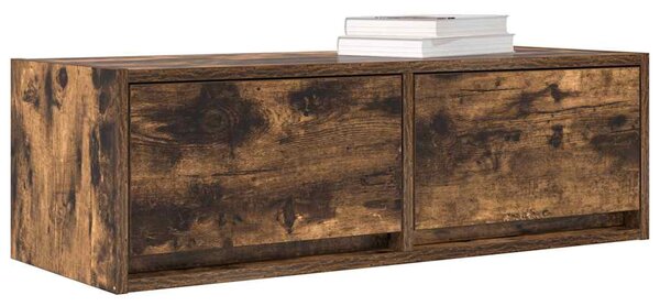 Füstös tölgy színű szerelt fa TV-szekrény 80x31x25,5 cm