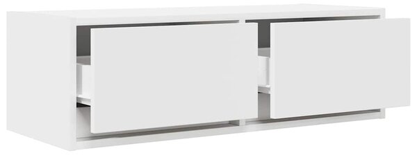 2 db fehér szerelt fa TV-szekrény 80x31x25,5 cm