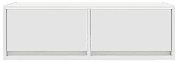 2 db fehér szerelt fa TV-szekrény 80x31x25,5 cm