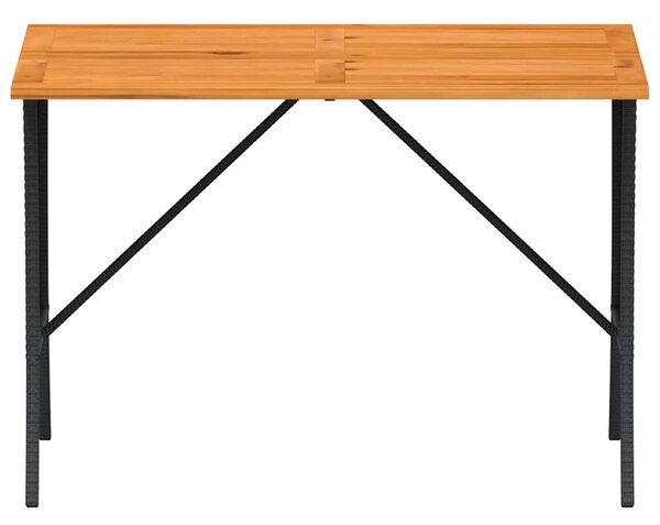 3 részes fekete polyrattan kerti ülőgarnitúra párnával