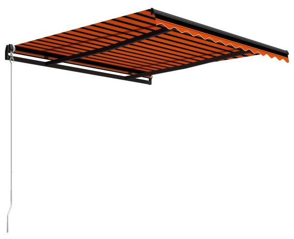 Narancssárga és barna kézzel kihúzható napellenző 350 x 250 cm
