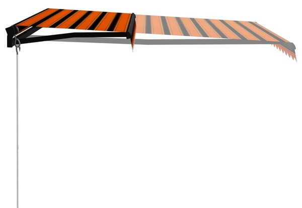 Narancssárga és barna kézzel kihúzható napellenző 350 x 250 cm