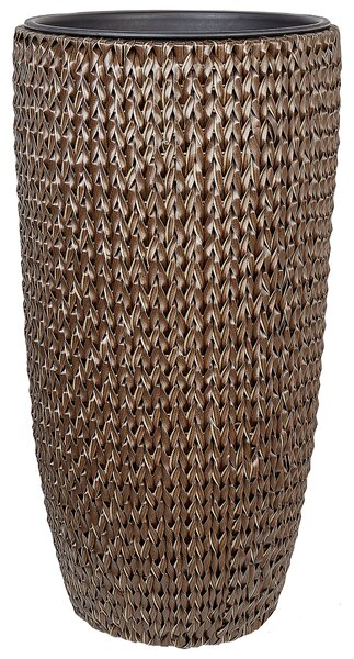 Kétdarabos virágcserép szett CEDRUS PE Rattan 37/45 cm Barna